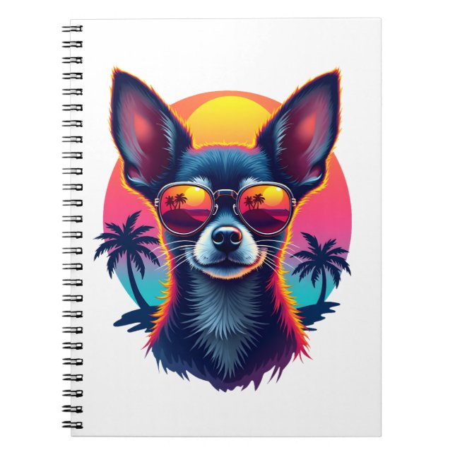 Cuaderno Chihuahua  Abstract Painting  Colour  Cute Dog Cop (Frente)