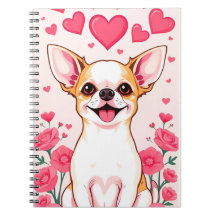 Chihuahua Adorable Con Corazones Rosas