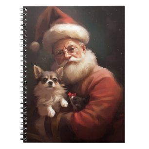 Cuaderno Chihuahua con Navidades festivos de Santa Claus