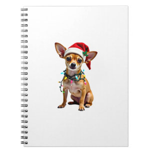 Cuaderno Chihuahua Navidad Santa Suéter Feo Amante Perros X