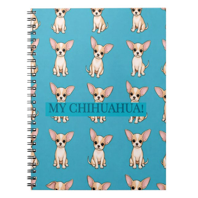Cuaderno Chihuahua Puppy Notebook Journal (Frente)
