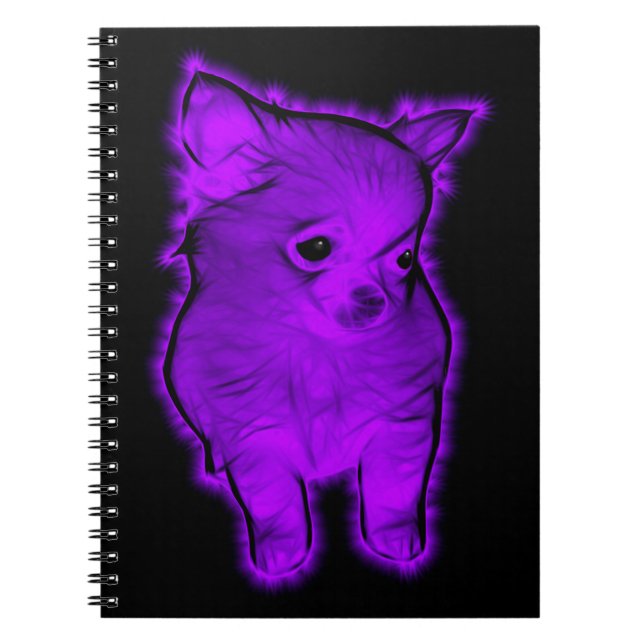Cuaderno Chihuahua púrpura (Frente)