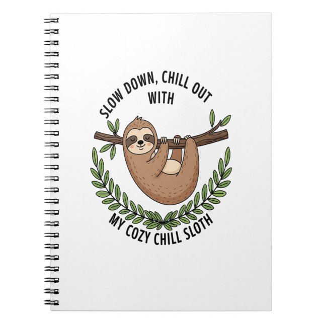 Cuaderno Chill Sloth, EE.UU. Animal (Frente)