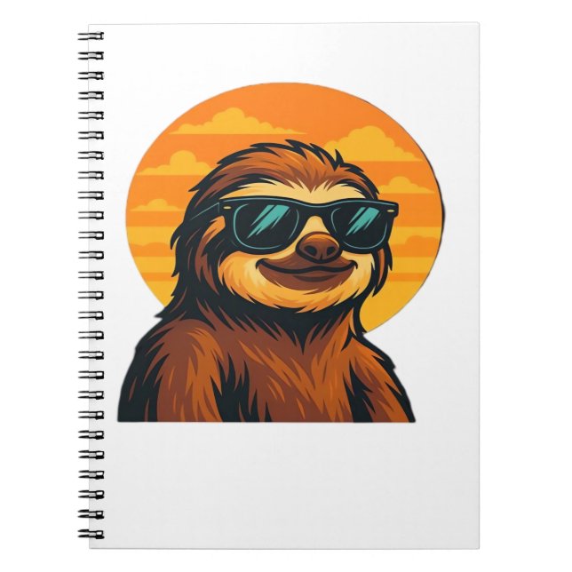 Cuaderno Chill Slots con gafas de sol - Vibes de sol retro  (Frente)