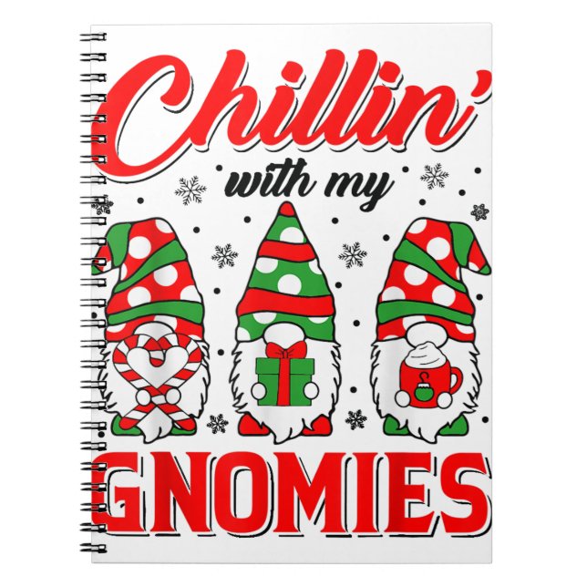 Cuaderno Chillin Con Mis Navidades De Gnomies Santa Hat Gno (Frente)