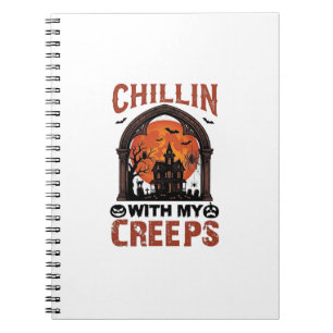 Cuaderno Chillin Creeps Halloween Casa Embrujada Luna Naran