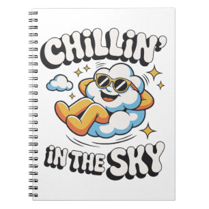 Cuaderno Chillin' en el cielo - Espiral de diseño de nubes 
