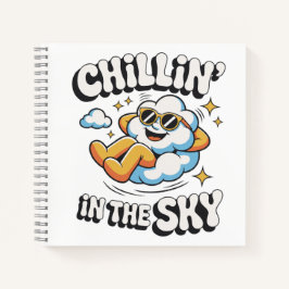 Cuaderno Chillin' en el cielo - Espiral de diseño de nubes