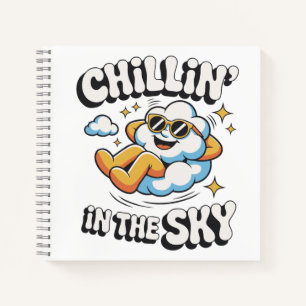 Cuaderno Chillin' en el cielo - Espiral de diseño de nubes 