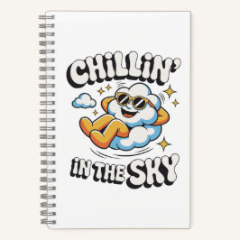 Cuaderno Chillin' en el cielo - Espiral de diseño de nubes