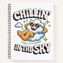 Cuaderno Chillin' en el cielo - Espiral de diseño de nubes