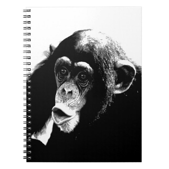 Cuaderno Chimpancé Blanco Negro (Frente)