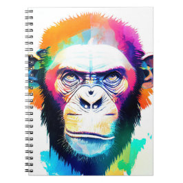Cuaderno Chimpanzee Ape Naturaleza salvaje Color animal Dol