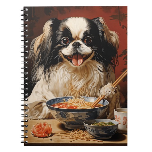 Cuaderno Chin japonés comiendo Ramen (Frente)