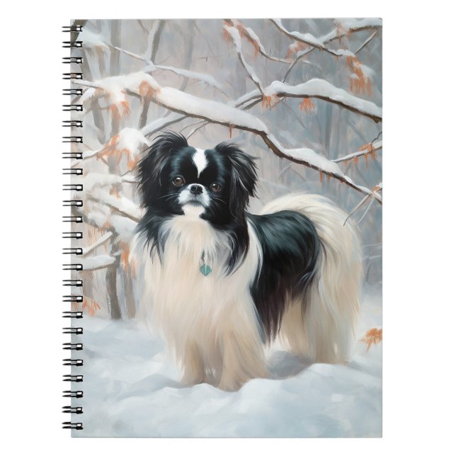 Cuaderno Chin Japonés Deja que nieve Navidad (Frente)