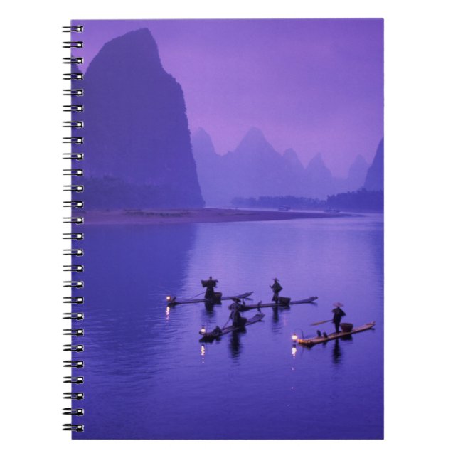 Cuaderno China, río Li. Pescadores cormoranes. (Frente)