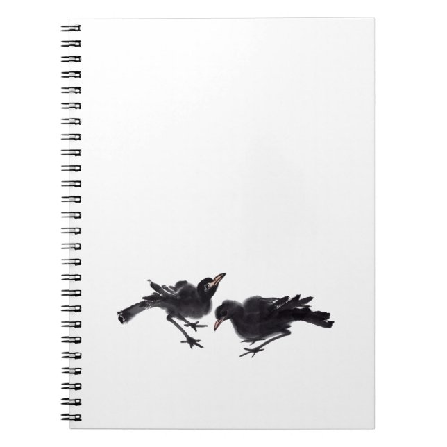 Cuaderno Chinesische Tuschekunst mit Vogelmotiv (Frente)