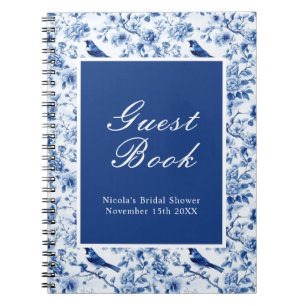 Cuaderno Chinoiserie Azul Aves y Flores Despedida de Solter