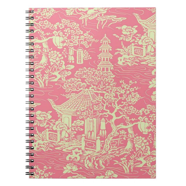 Cuaderno Chinoiserie rosa (Frente)