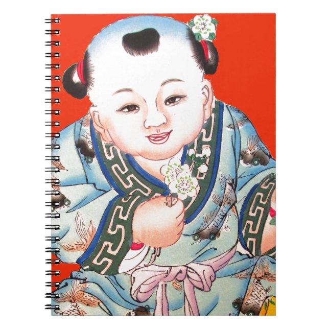 Cuaderno Chinos malcriados riéndose del Buda de la Buena Su (Frente)