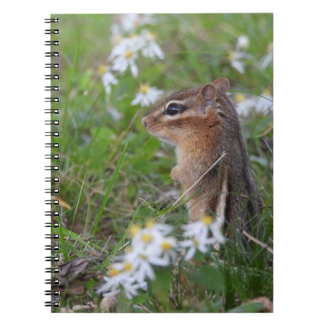 Cuaderno Chipmunk Adorable en flores (Frente)