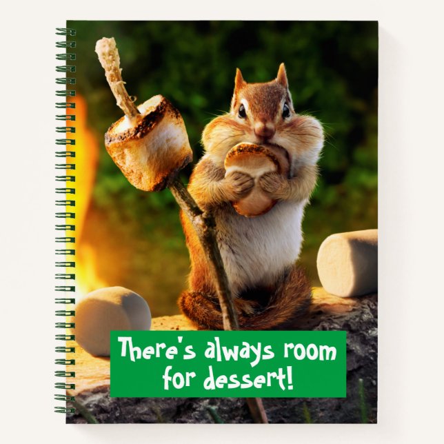 Cuaderno Chipmunk Comer malvavisco (Anverso)