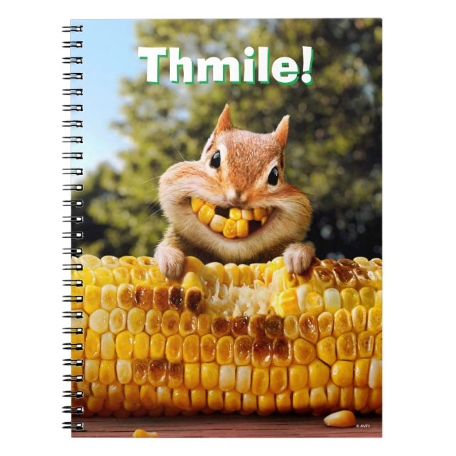 Cuaderno Chipmunk Comiendo maíz (Frente)