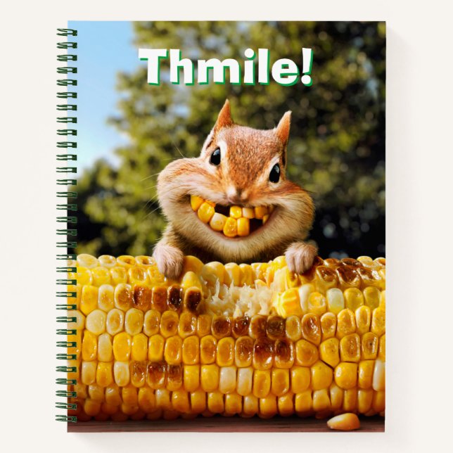 Cuaderno Chipmunk Eating Corn (Anverso)