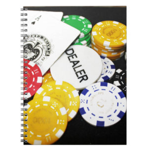 Cuaderno Chips Gambling Casino Ganar juego Luck Risk Bet