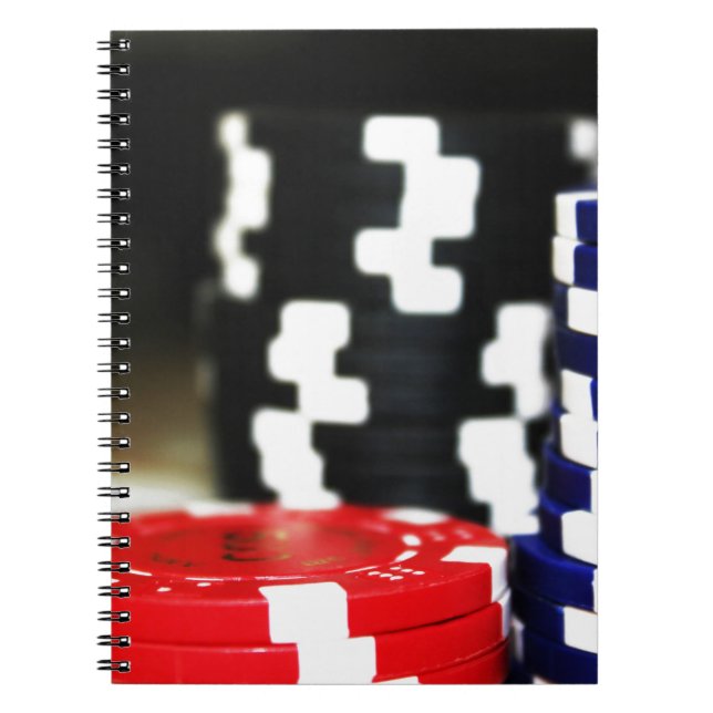 Cuaderno Chips Gambling Casino Ganar juego Luck Risk Bet (Frente)
