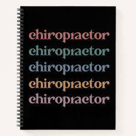 Cuaderno Chiropractor Chiropractico Retro Regalos De Escuad