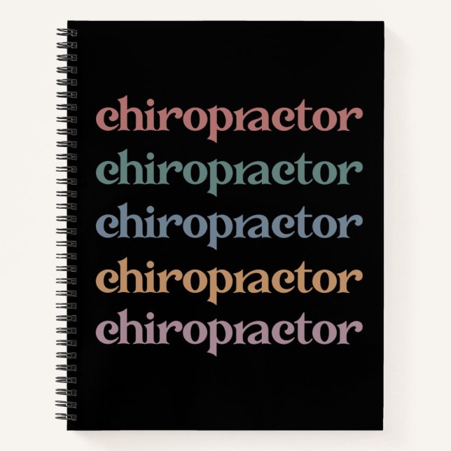 Cuaderno Chiropractor Chiropractico Retro Regalos De Escuad (Anverso)