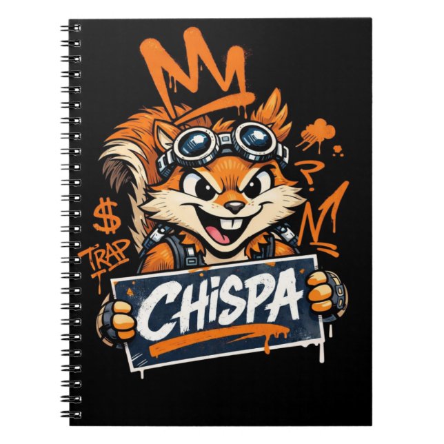 Cuaderno Chispa Graffiti Squirrel Spiral Notebook (Frente)