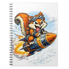 Cuaderno Chispa the Rocket Squirrel Spiral Notebook