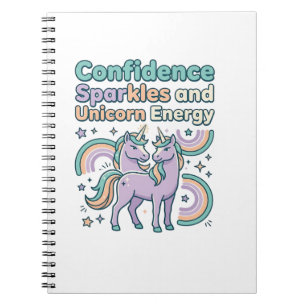 Cuaderno Chispas de Confianza de Unicornio y Diseño de Cami