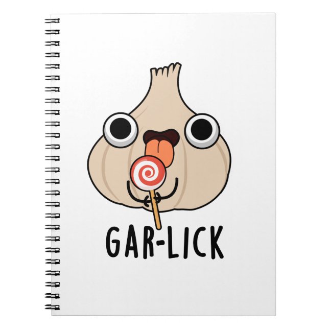 Cuaderno Chiste de Ajo Divertido Hierba de Ajo Pun (Frente)