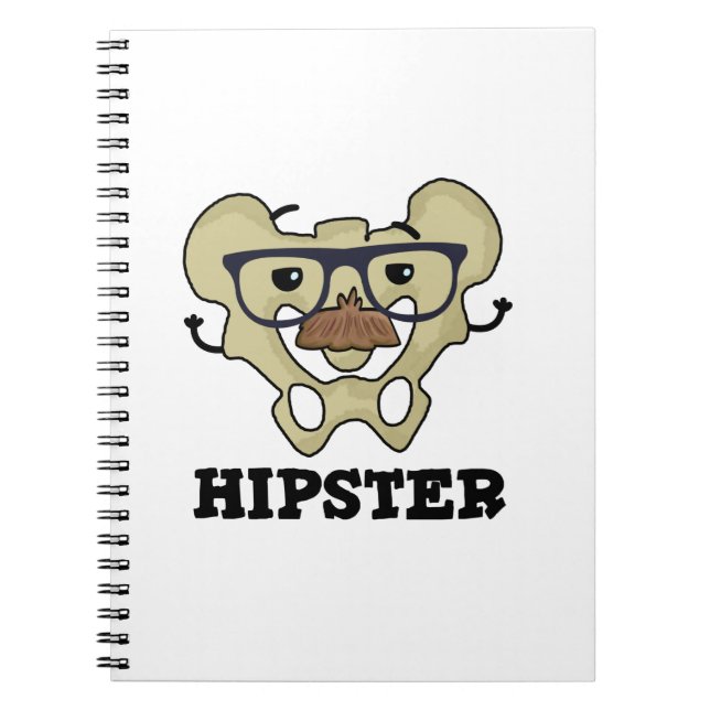 Cuaderno Chiste de Anatomía de Hueso de Cadera de Hipster D (Frente)