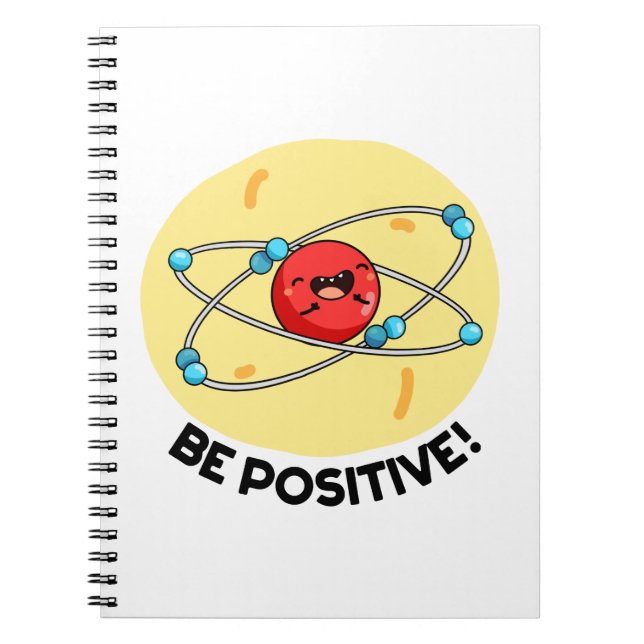 Cuaderno Chiste de átomo de física divertido y positivo (Frente)