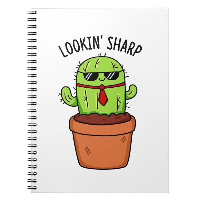 Cuaderno Chiste de Cactus Divertido con Buen Aspecto (Frente)
