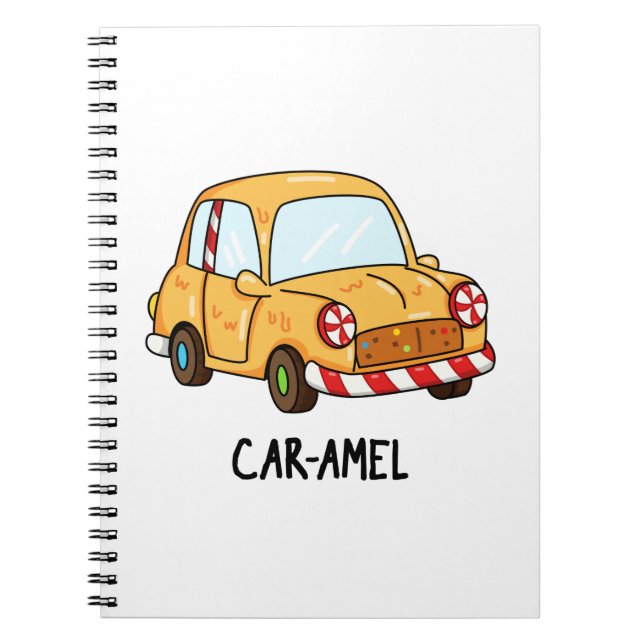 Cuaderno Chiste de Caramelo de Carro Divertido  (Frente)