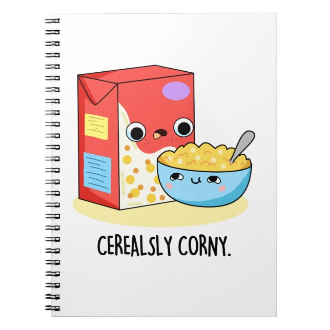 Cuaderno Chiste de Cereal de Leche Divertido y Tonto  (Frente)