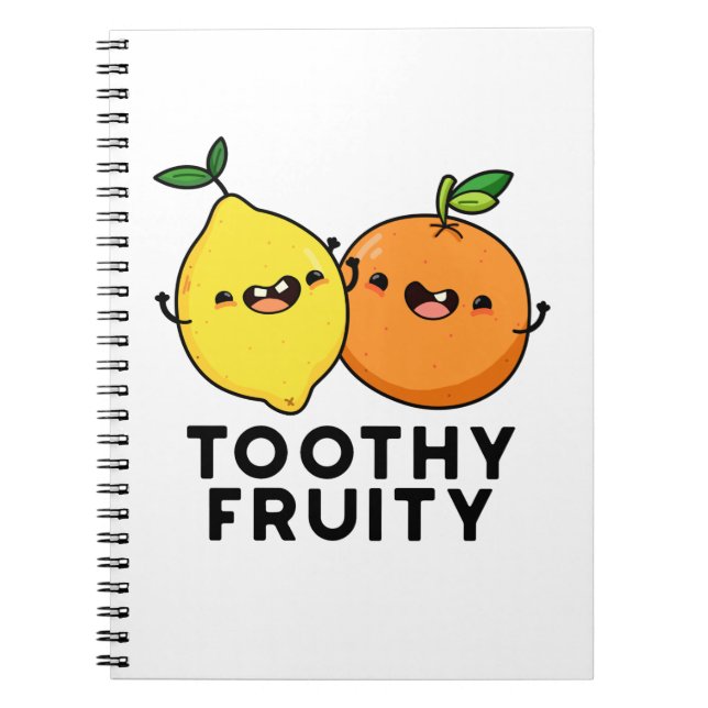Cuaderno Chiste de Fruta Divertida y Dentuda  (Frente)