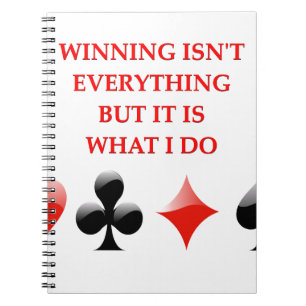 Cuaderno chiste de los jugadores de tarjeta