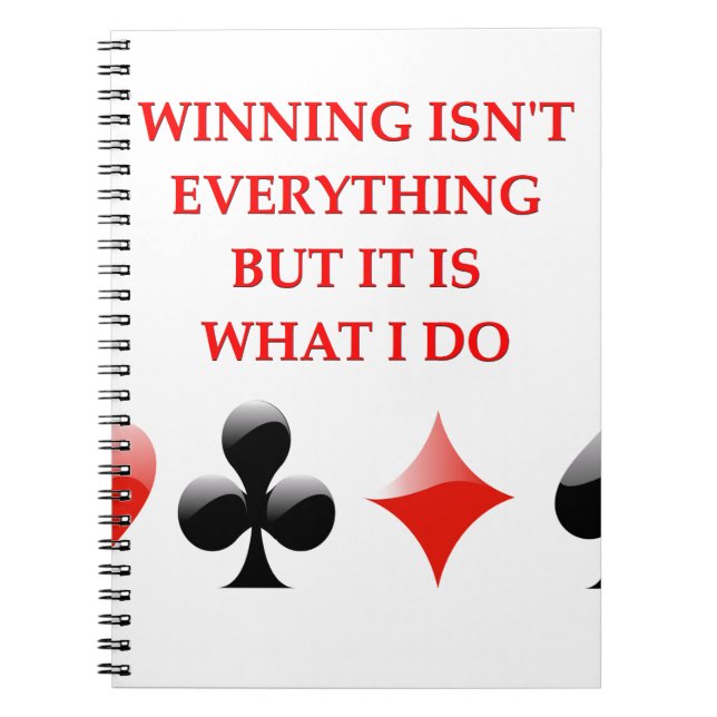 Cuaderno chiste de los jugadores de tarjeta (Frente)