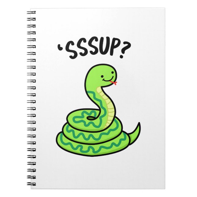 Cuaderno Chiste de serpiente silbante divertida Sssup  (Frente)