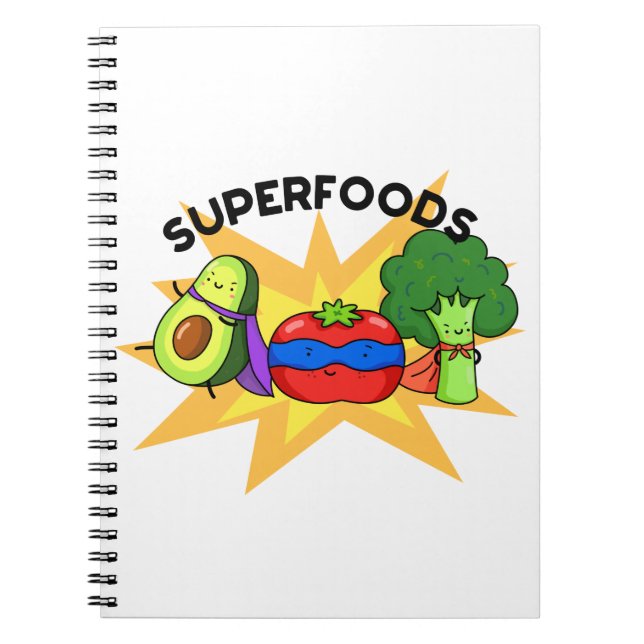 Cuaderno Chiste de Verdura Divertido Superalimento  (Frente)
