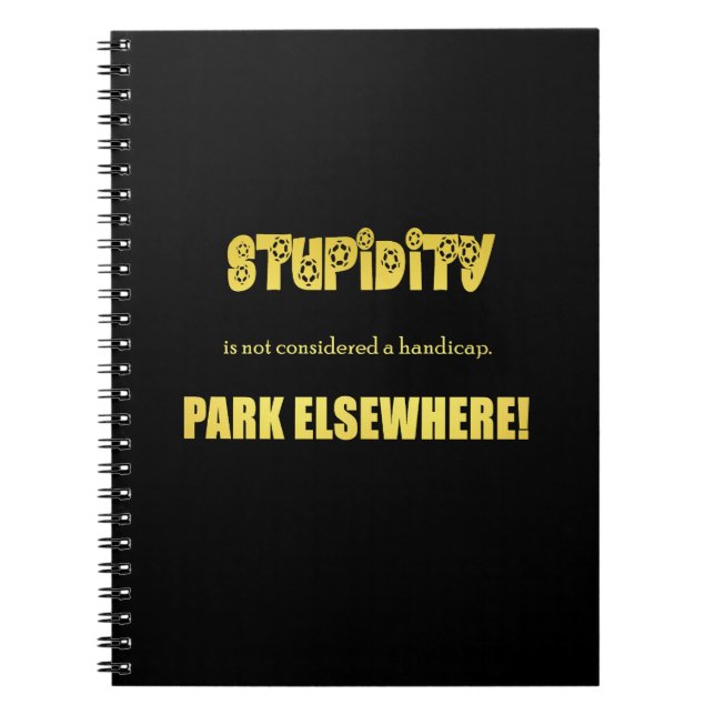 Cuaderno Chiste divertido de aparcamiento para discapacitad (Frente)