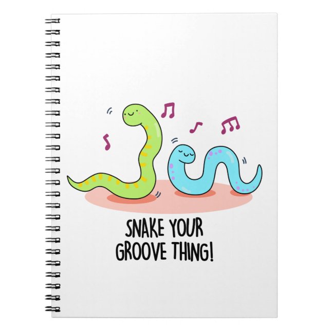 Cuaderno Chiste divertido de baile de serpiente disco  (Frente)