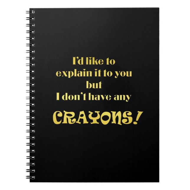 Cuaderno Chiste divertido explicado con crayones (Frente)