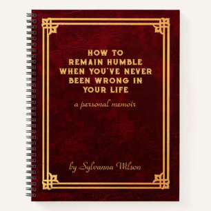 Cuaderno Chiste gracioso Humble Brag